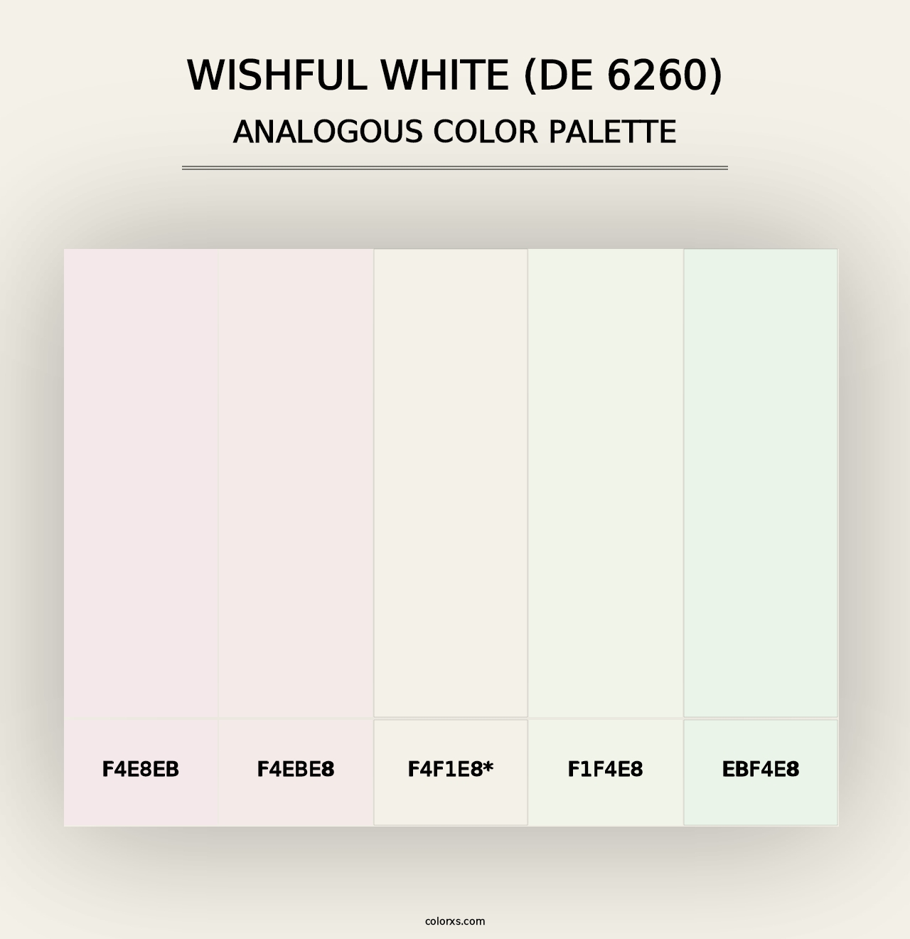 Wishful White (DE 6260) - Analogous Color Palette