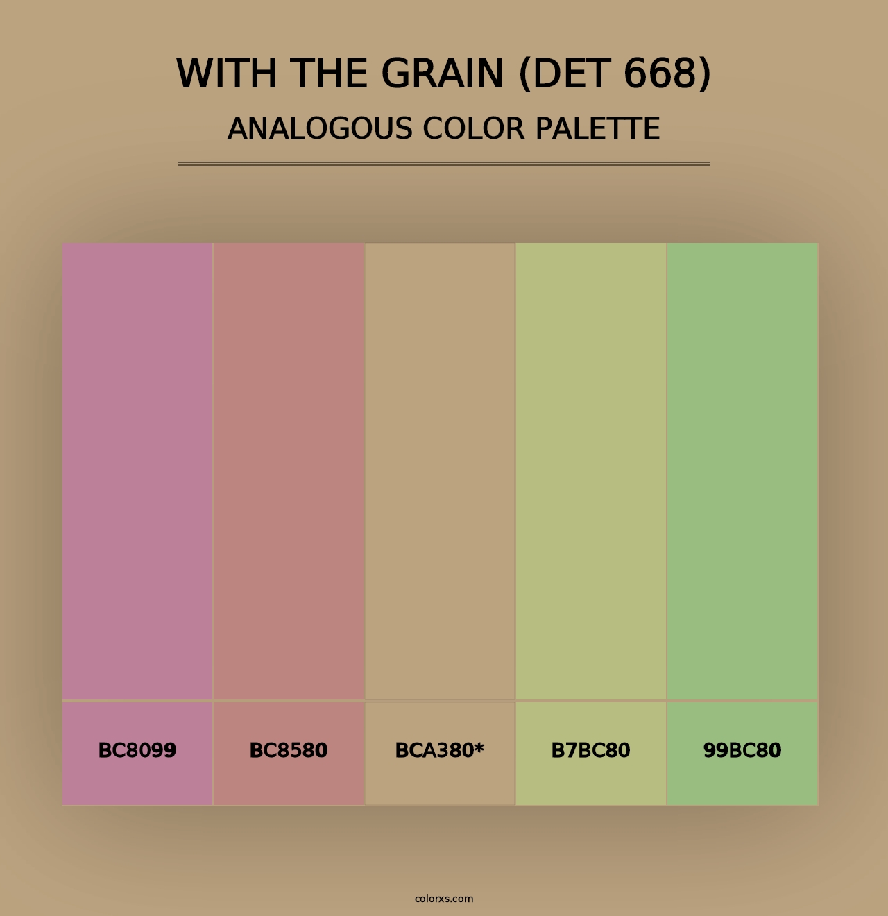 With the Grain (DET 668) - Analogous Color Palette