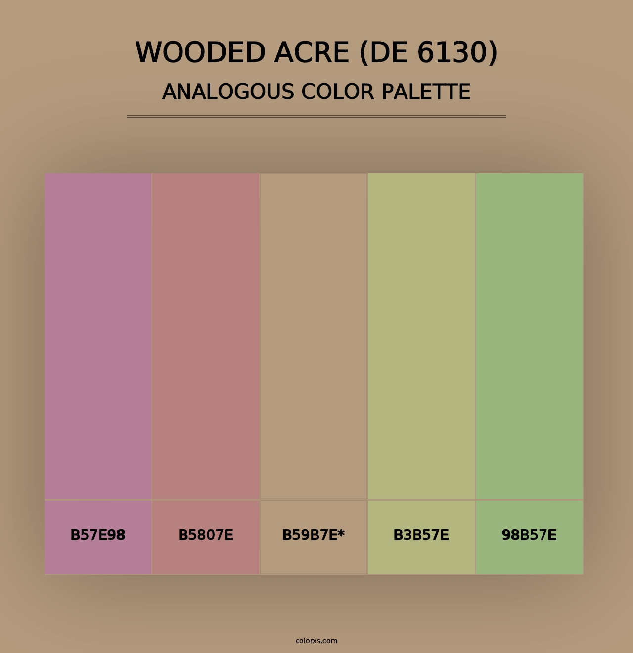 Wooded Acre (DE 6130) - Analogous Color Palette