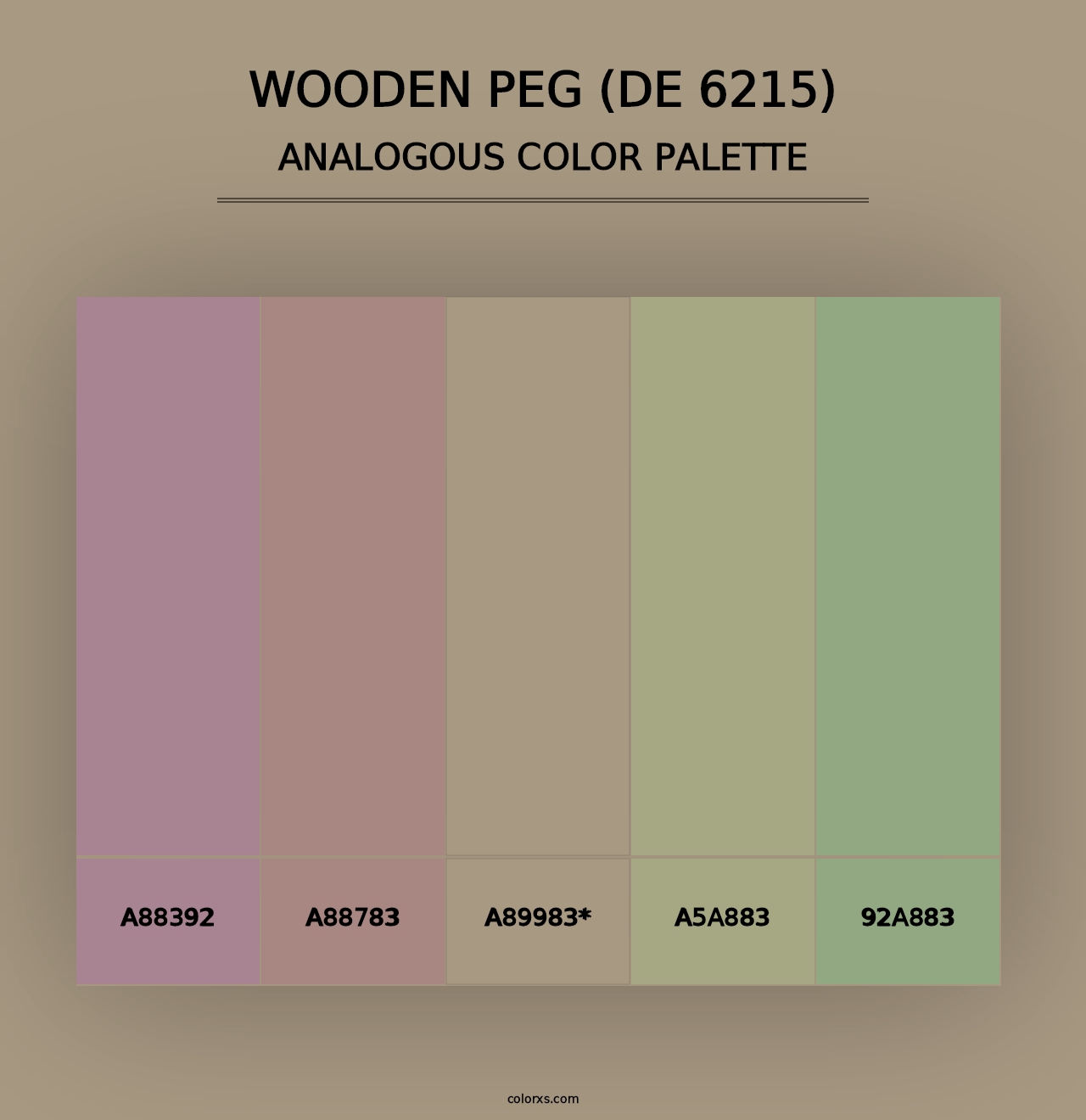 Wooden Peg (DE 6215) - Analogous Color Palette