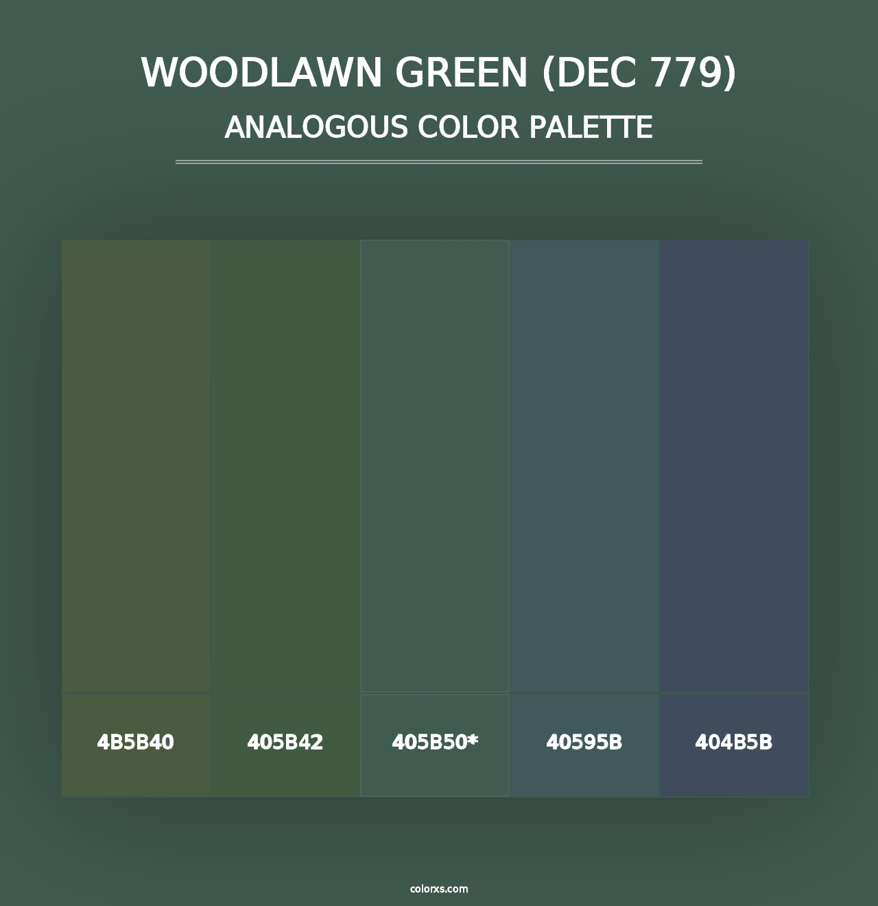 Woodlawn Green (DEC 779) - Analogous Color Palette