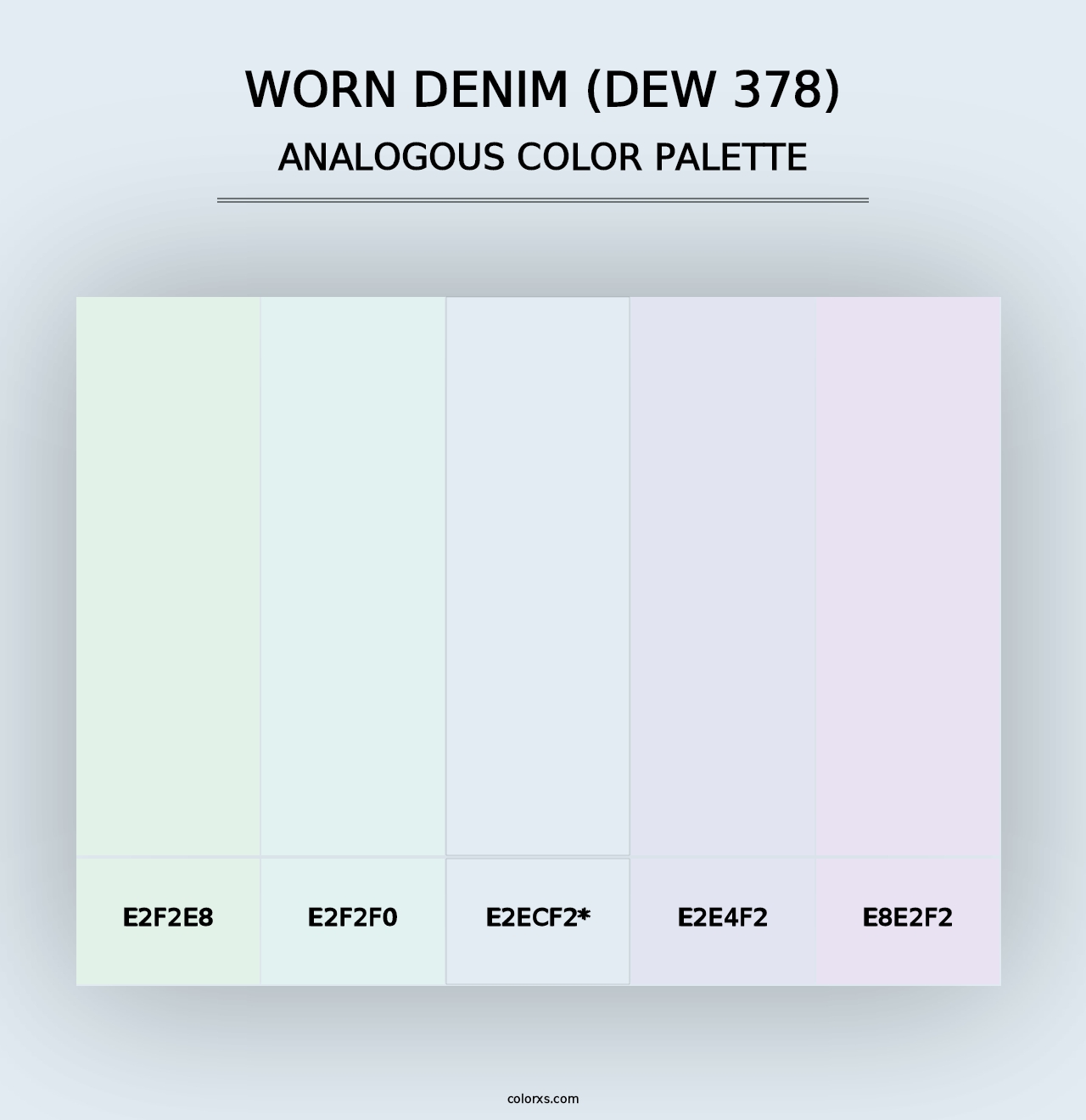 Worn Denim (DEW 378) - Analogous Color Palette