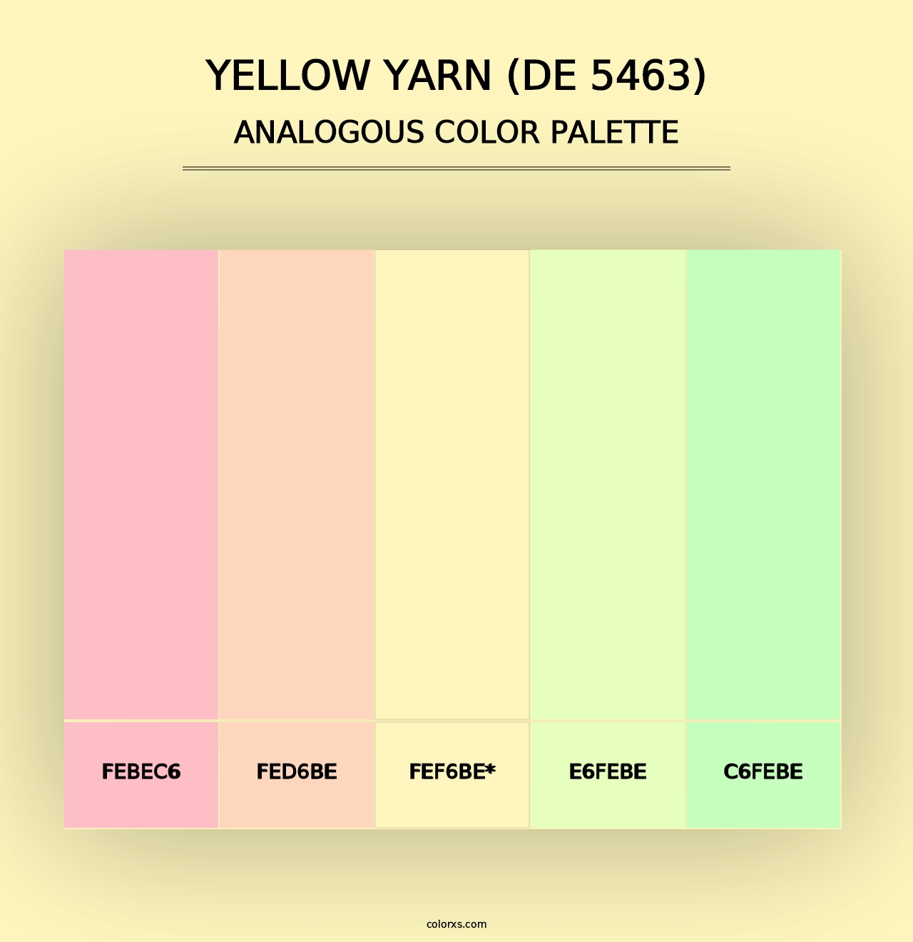 Yellow Yarn (DE 5463) - Analogous Color Palette