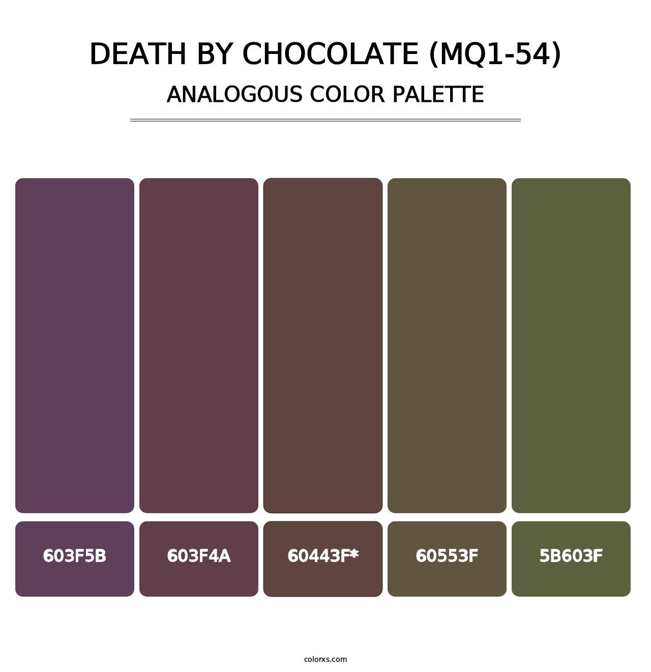 Death By Chocolate (MQ1-54) - Analogous Color Palette