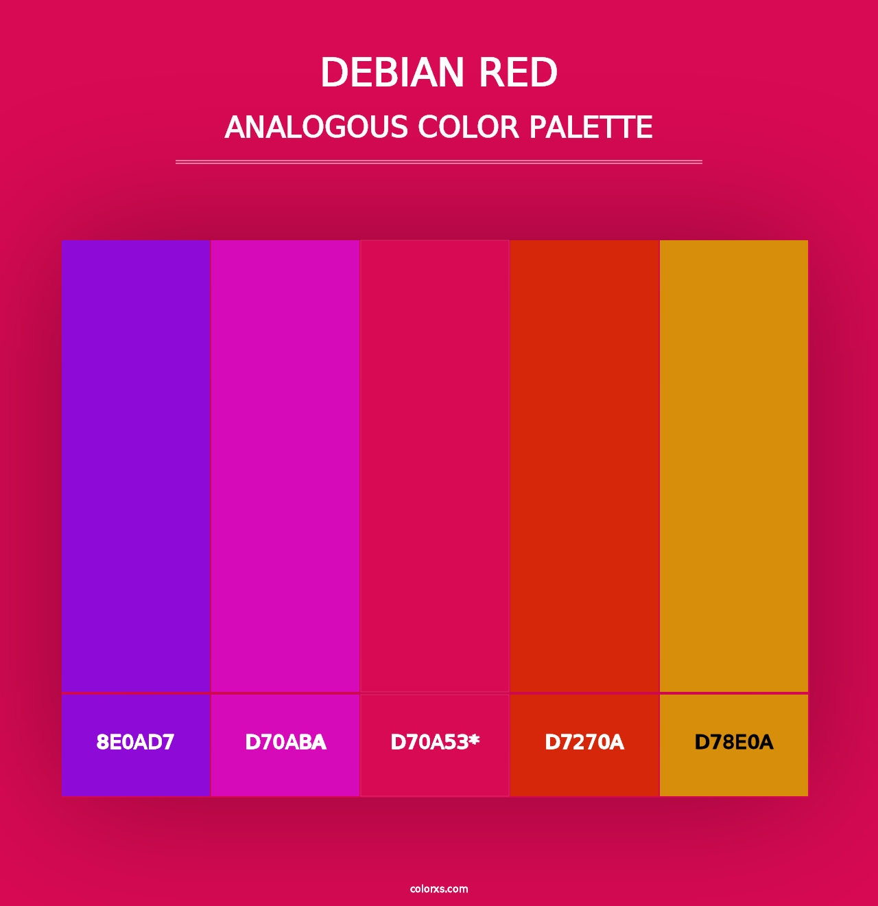 Debian red - Analogous Color Palette