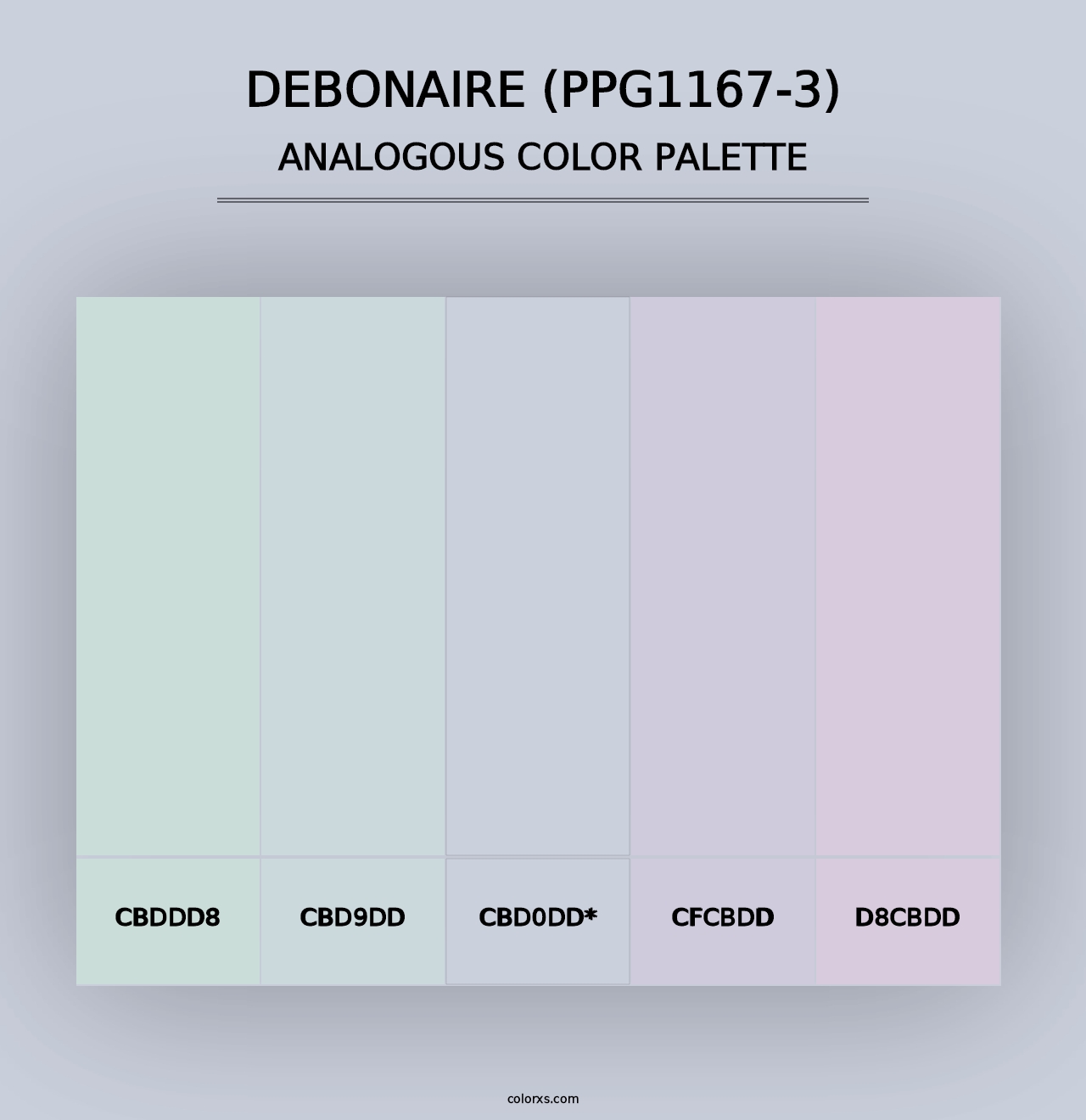 Debonaire (PPG1167-3) - Analogous Color Palette