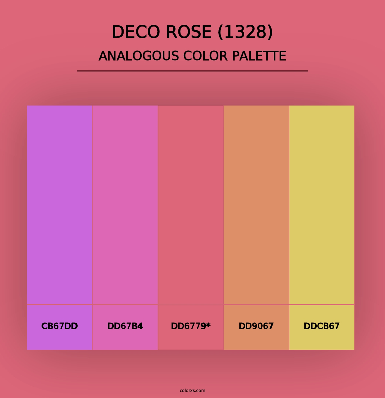 Deco Rose (1328) - Analogous Color Palette