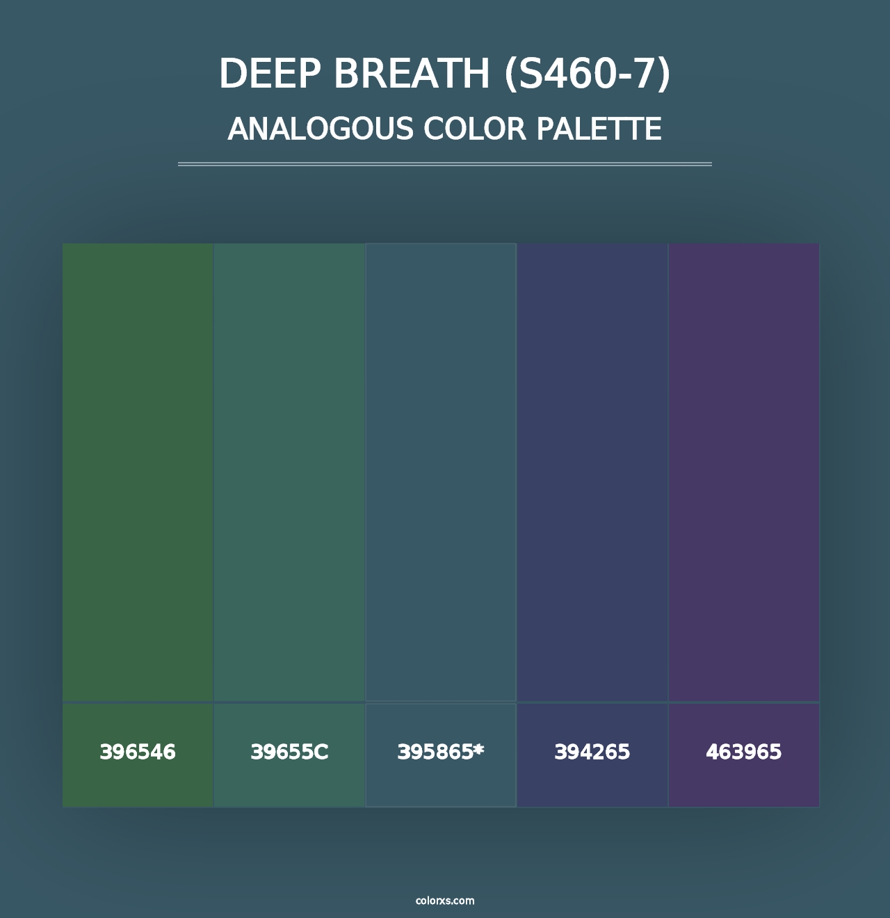 Deep Breath (S460-7) - Analogous Color Palette