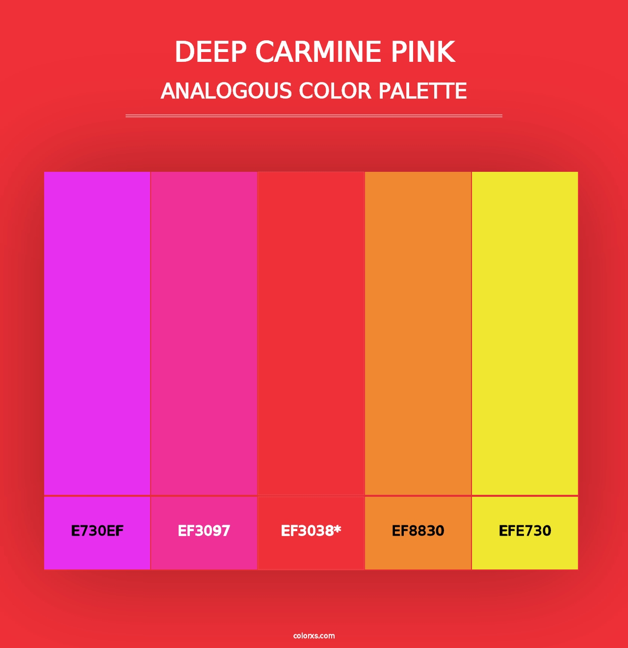 Deep carmine pink - Analogous Color Palette