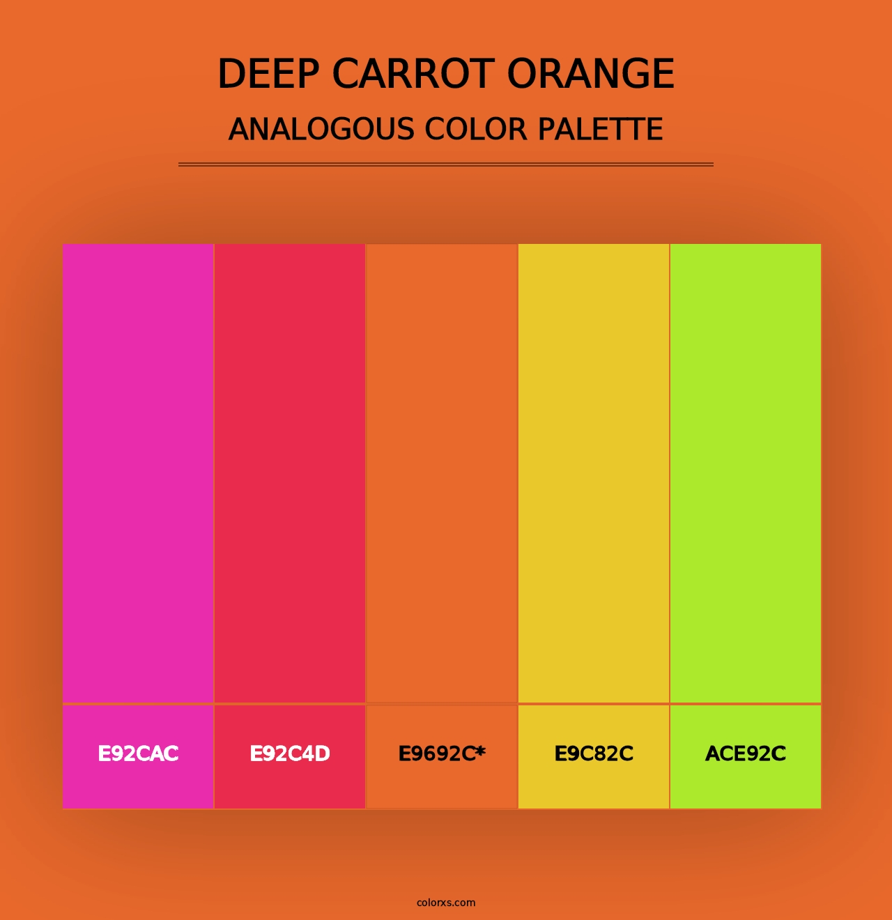 Deep Carrot Orange - Analogous Color Palette