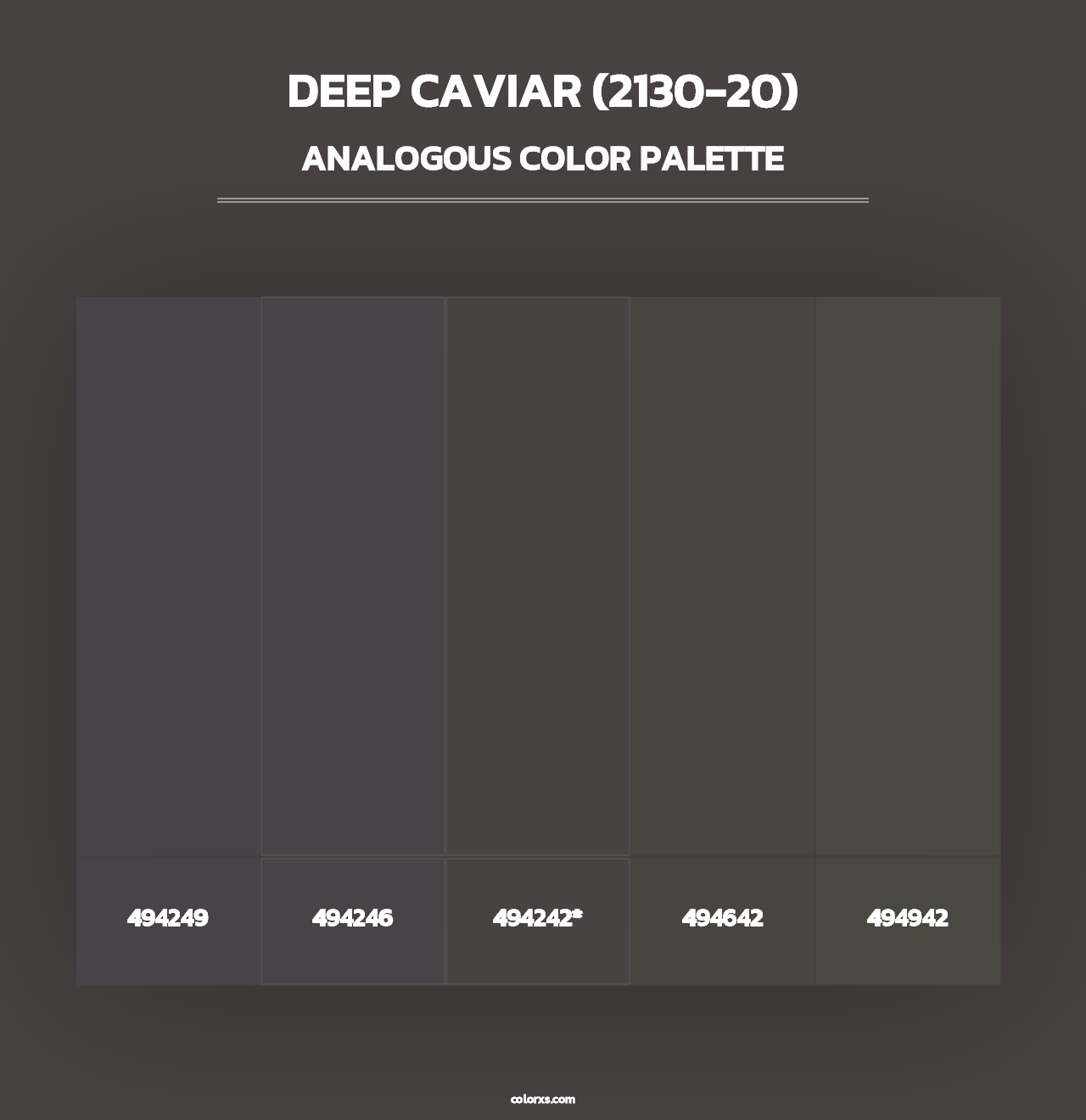 Deep Caviar (2130-20) - Analogous Color Palette