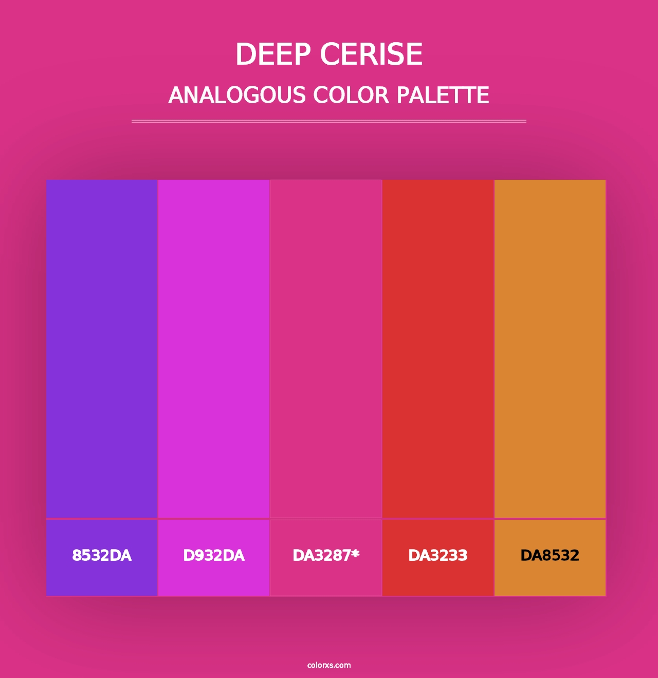 Deep Cerise - Analogous Color Palette