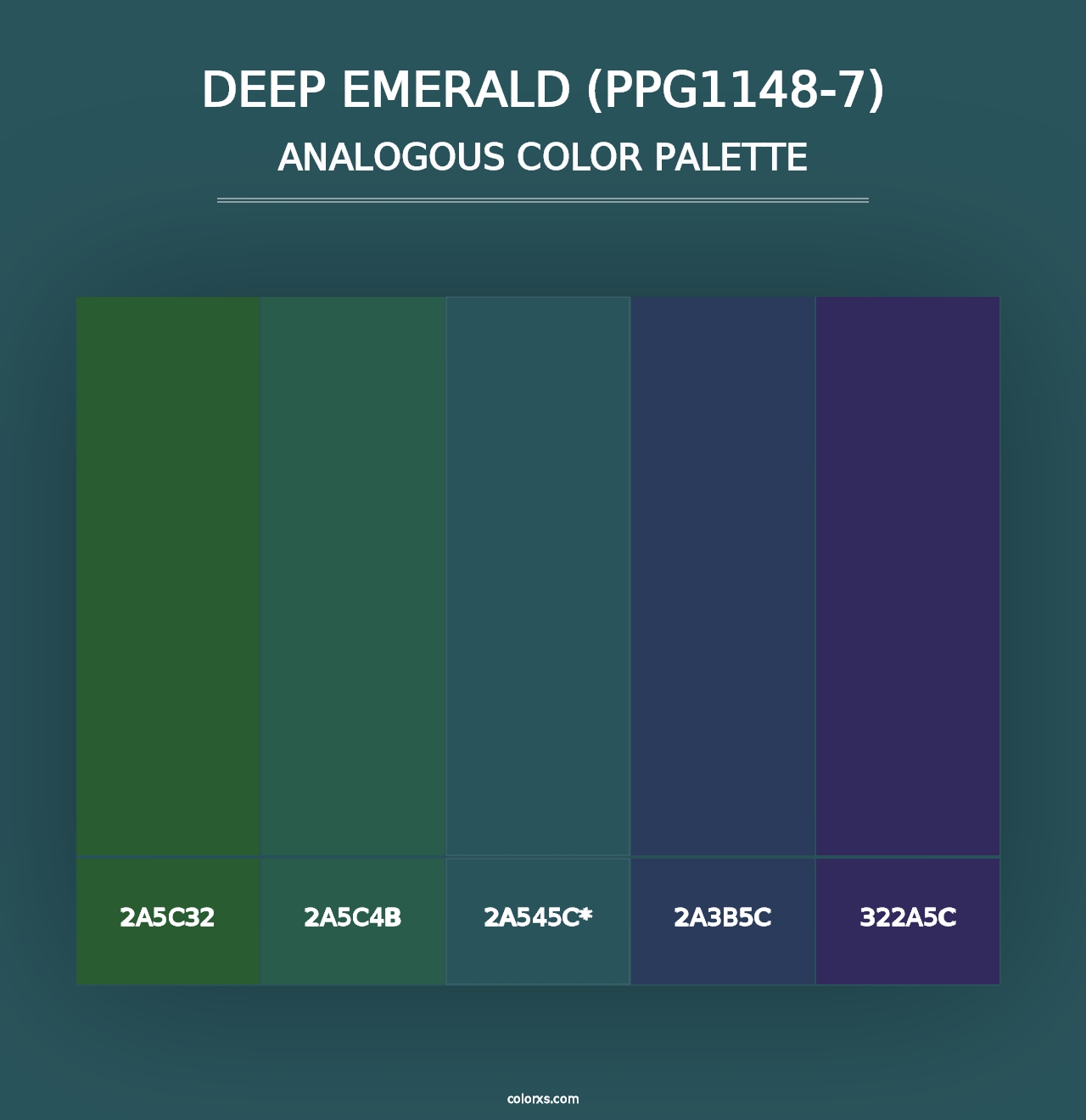 Deep Emerald (PPG1148-7) - Analogous Color Palette