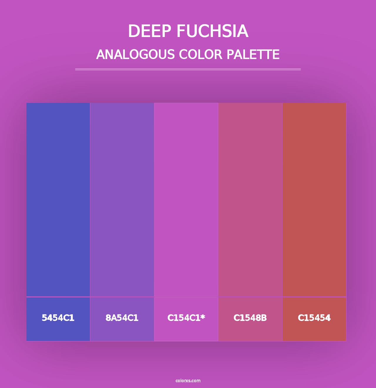 Deep Fuchsia - Analogous Color Palette