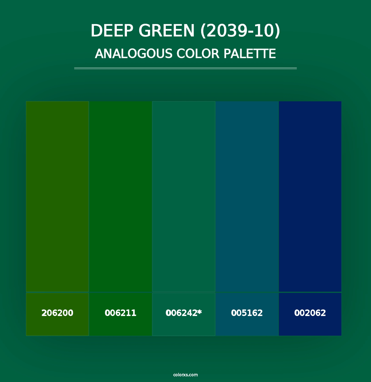 Deep Green (2039-10) - Analogous Color Palette