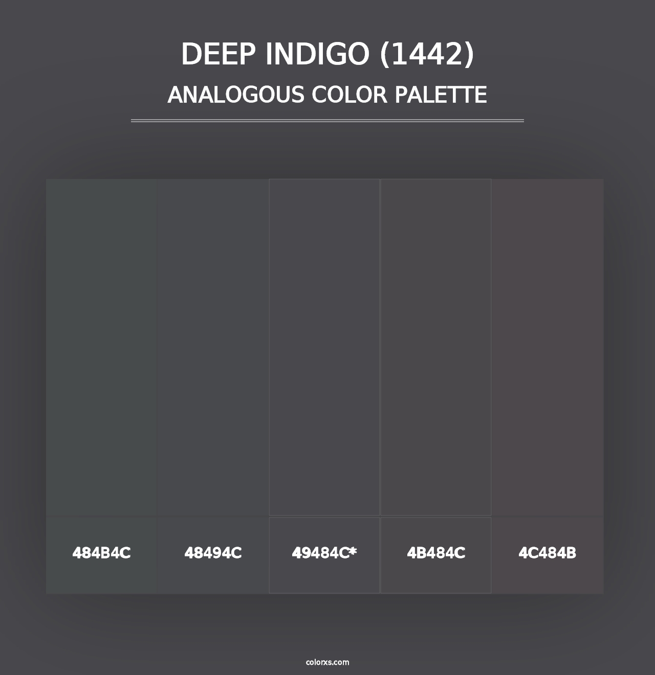 Deep Indigo (1442) - Analogous Color Palette