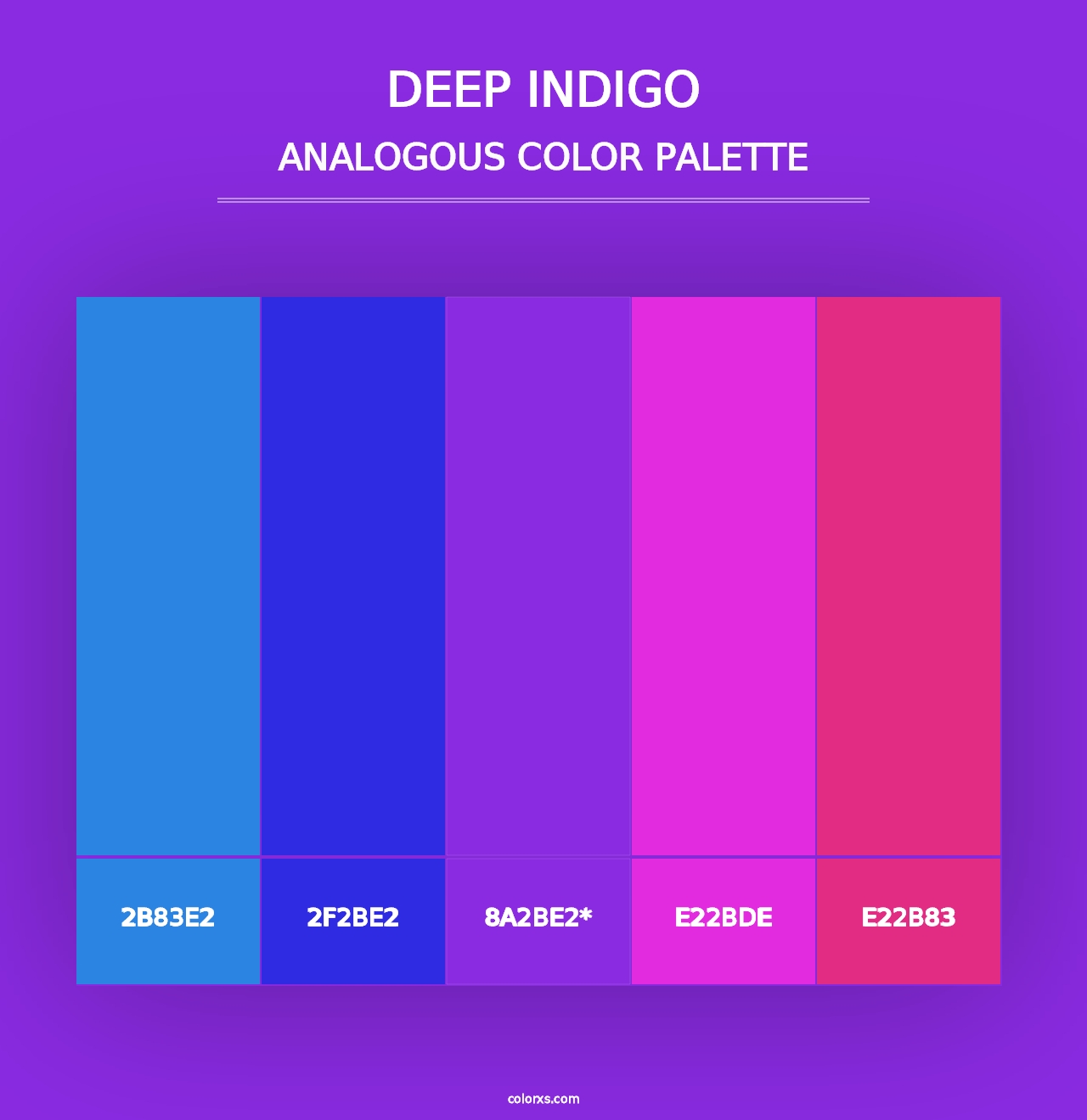 Deep Indigo - Analogous Color Palette