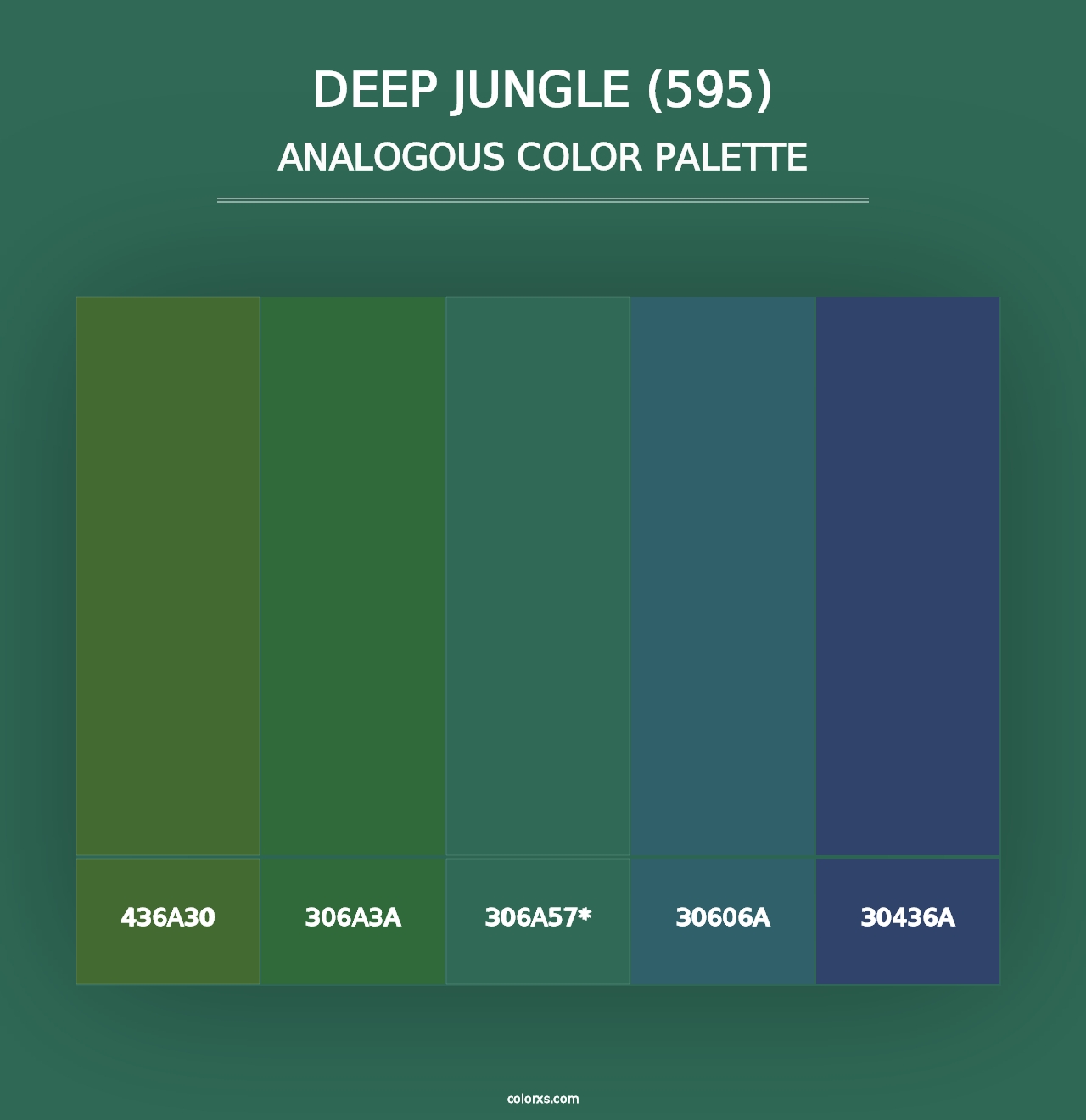 Deep Jungle (595) - Analogous Color Palette