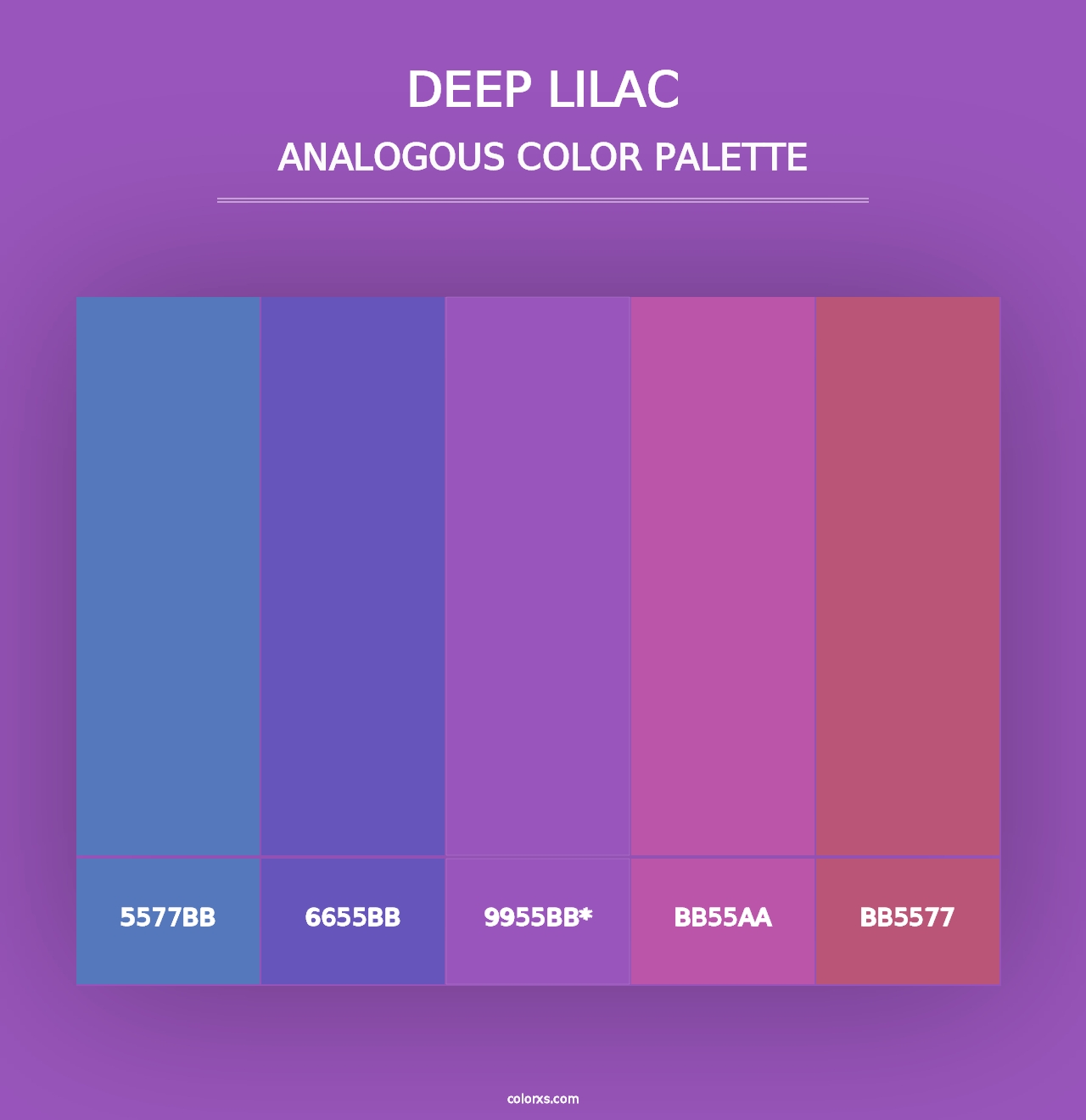 Deep Lilac - Analogous Color Palette