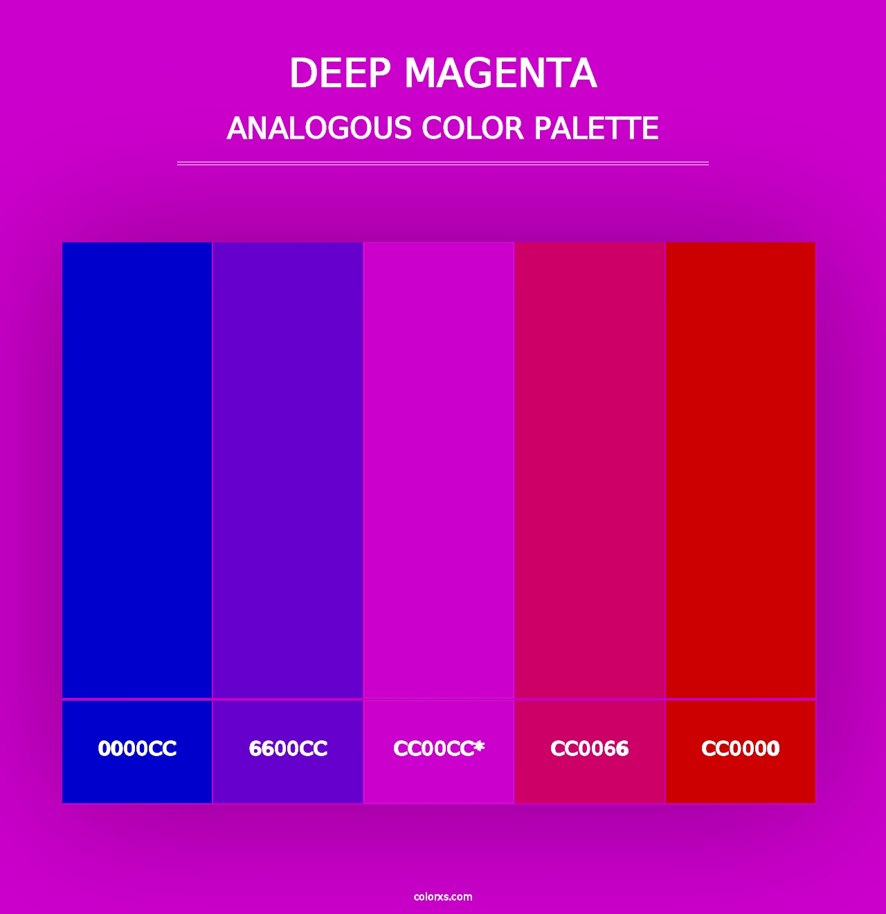 Deep Magenta - Analogous Color Palette