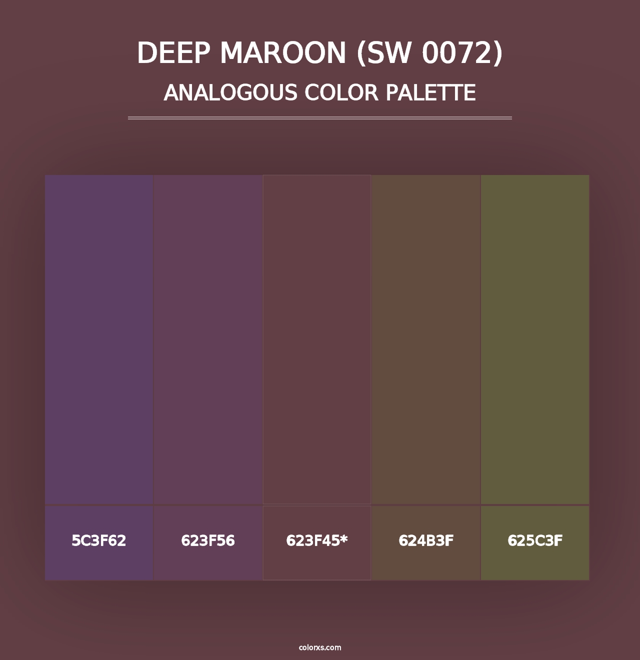 Deep Maroon (SW 0072) - Analogous Color Palette