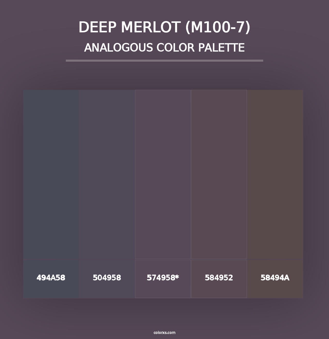 Deep Merlot (M100-7) - Analogous Color Palette