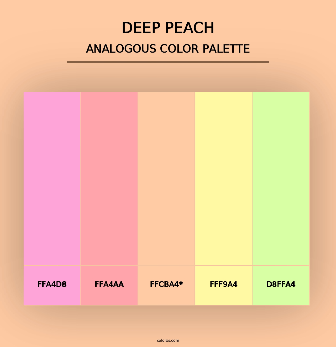 Deep Peach - Analogous Color Palette