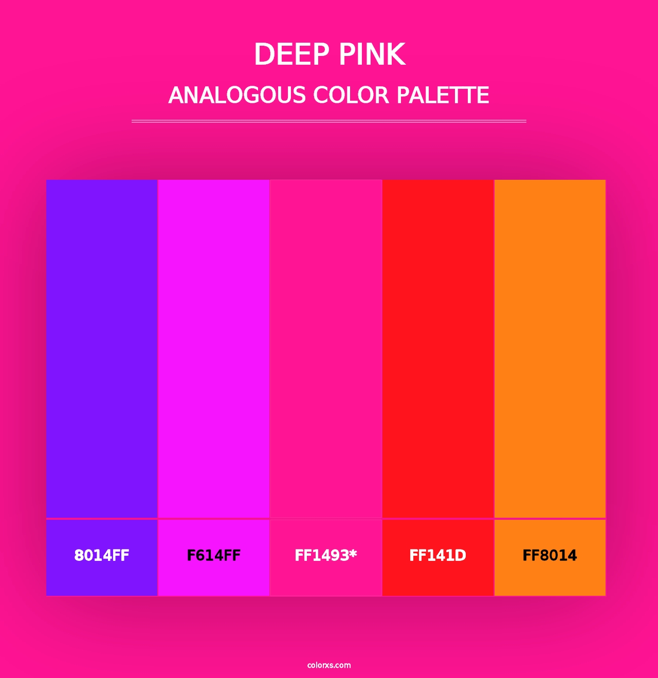 Deep Pink - Analogous Color Palette