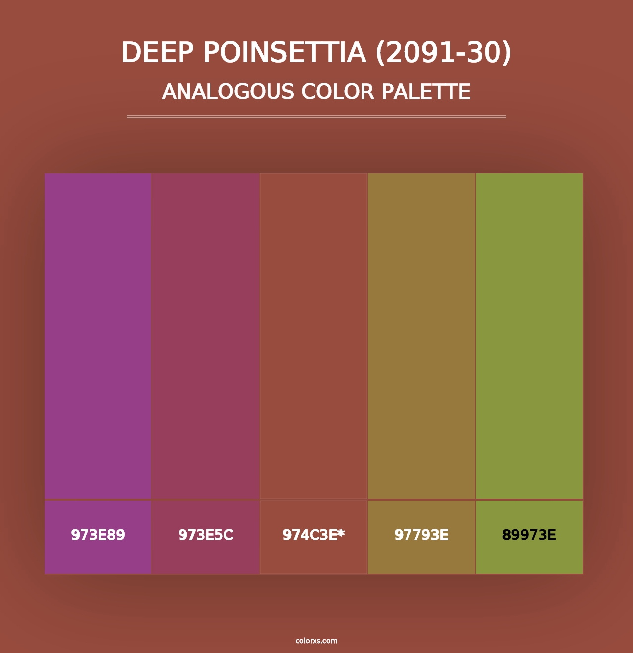 Deep Poinsettia (2091-30) - Analogous Color Palette