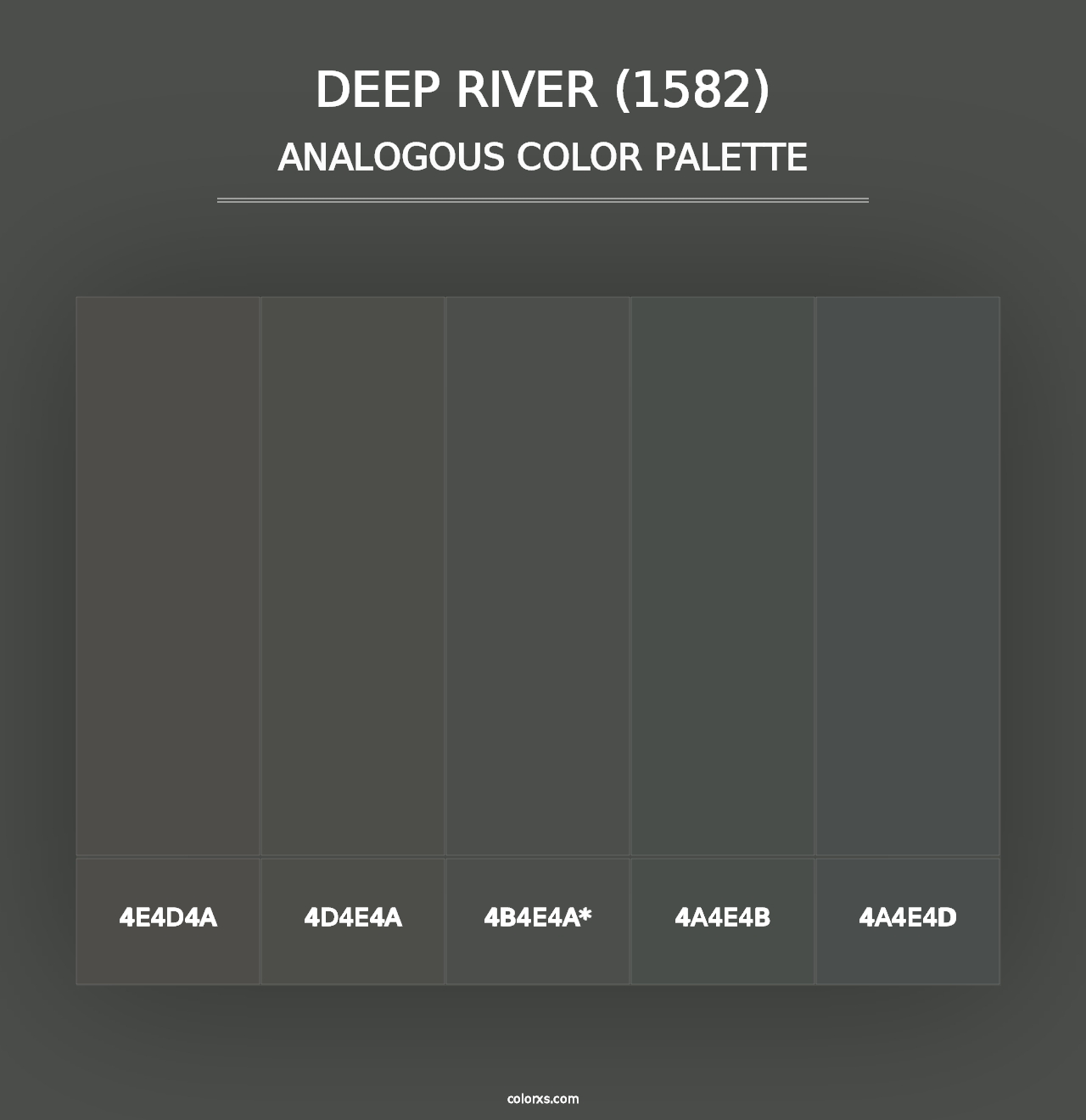 Deep River (1582) - Analogous Color Palette