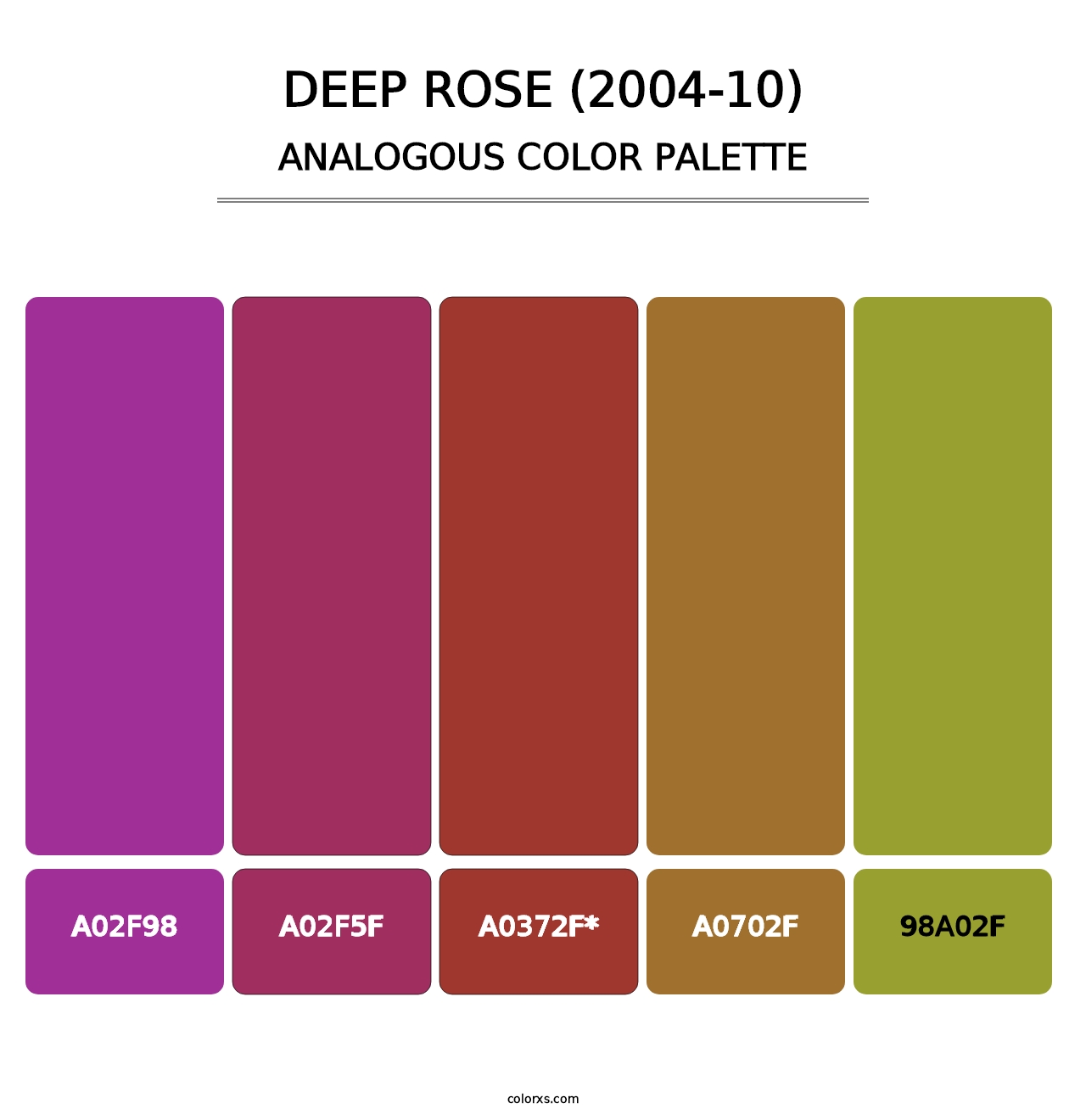 Deep Rose (2004-10) - Analogous Color Palette