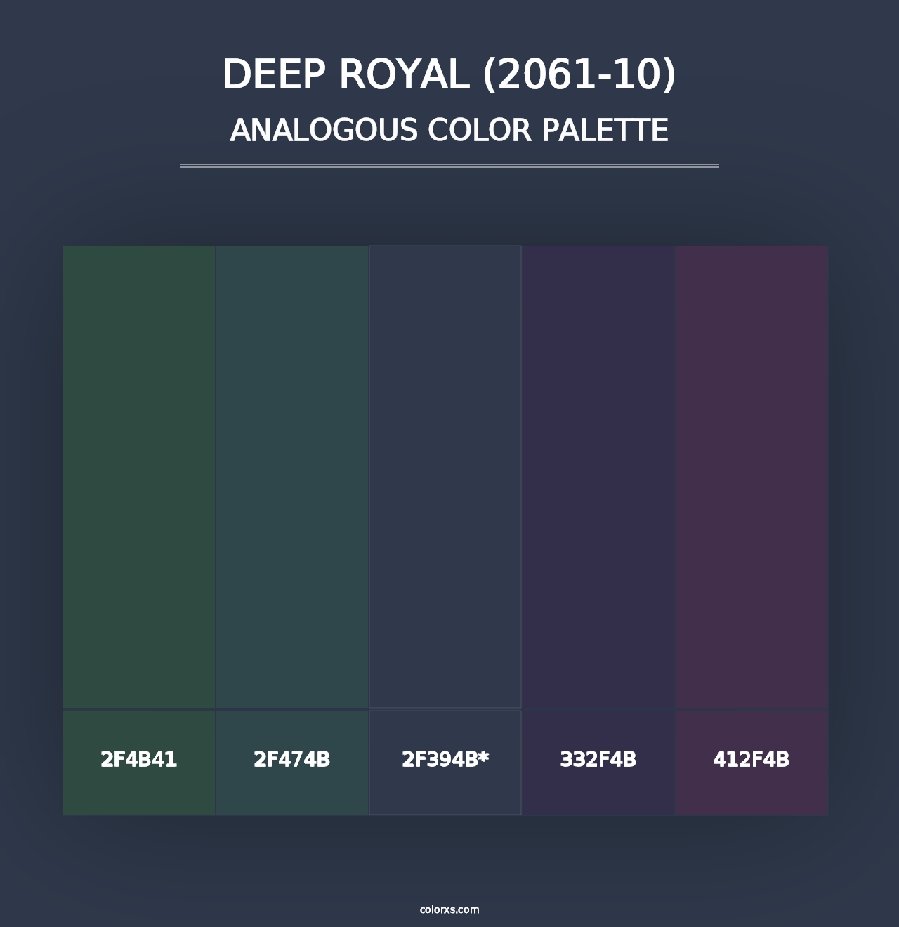 Deep Royal (2061-10) - Analogous Color Palette