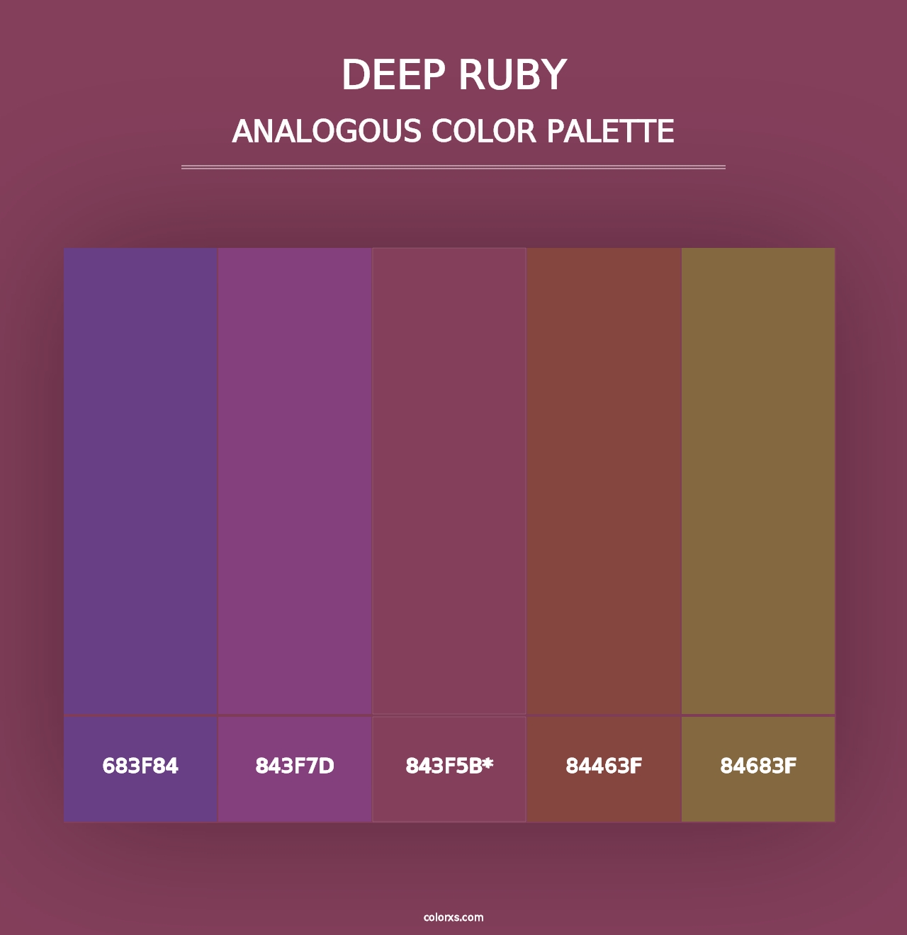 Deep Ruby - Analogous Color Palette