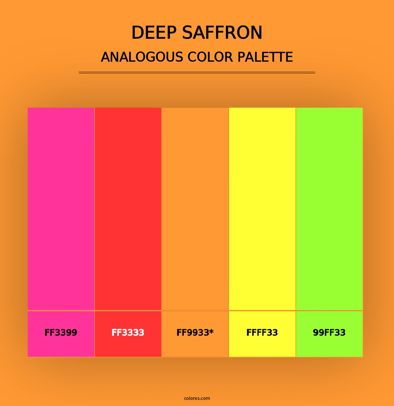 Deep Saffron - Analogous Color Palette