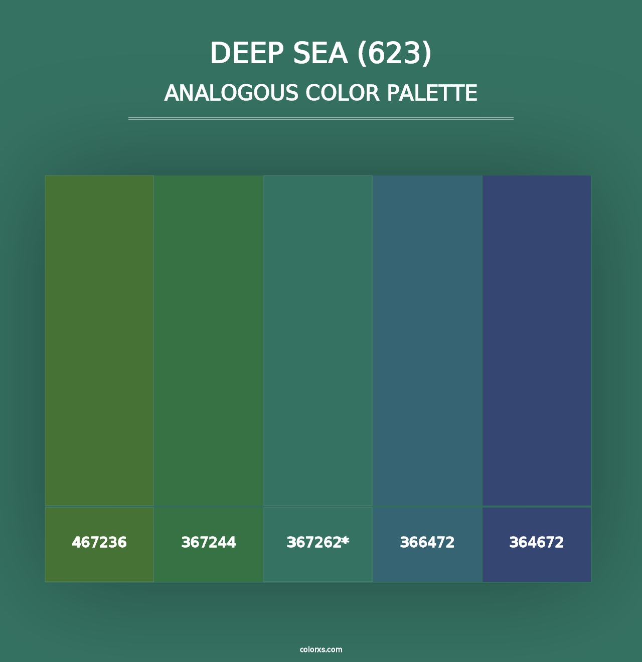 Deep Sea (623) - Analogous Color Palette