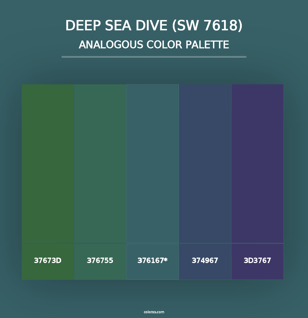 Deep Sea Dive (SW 7618) - Analogous Color Palette