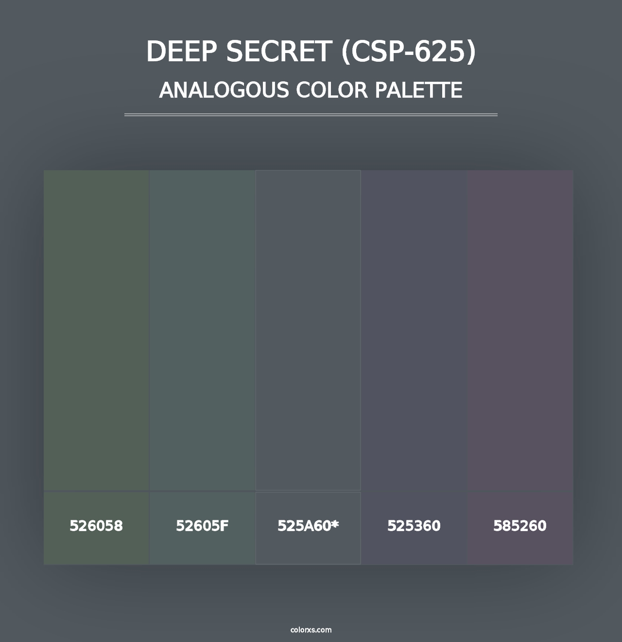 Deep Secret (CSP-625) - Analogous Color Palette