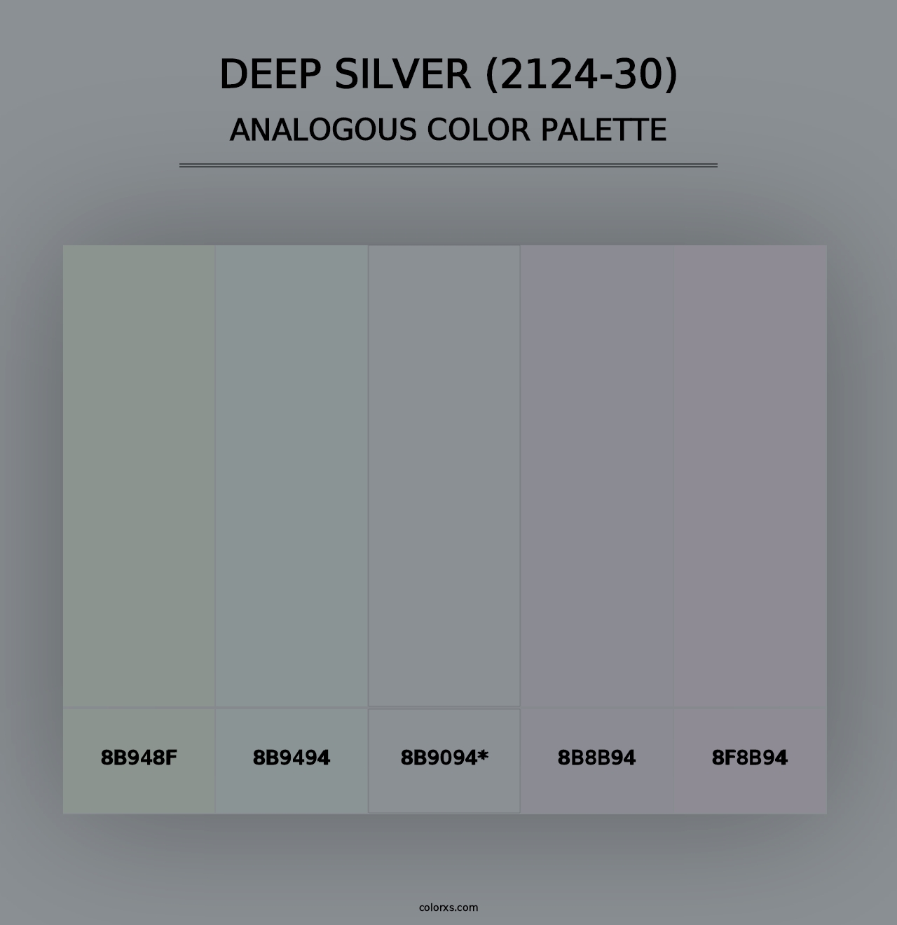 Deep Silver (2124-30) - Analogous Color Palette