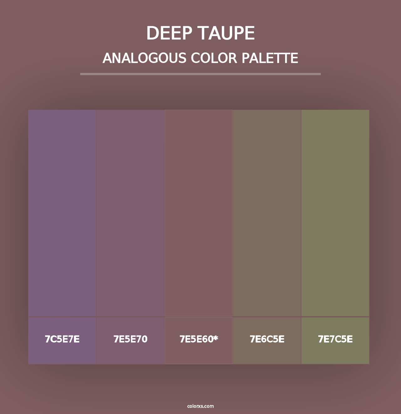 Deep Taupe - Analogous Color Palette