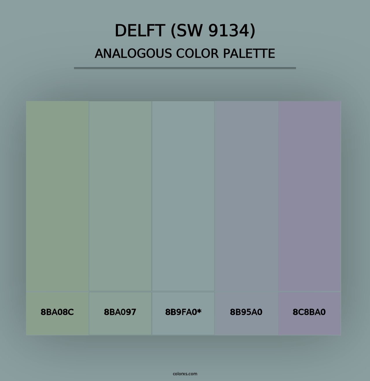 Delft (SW 9134) - Analogous Color Palette