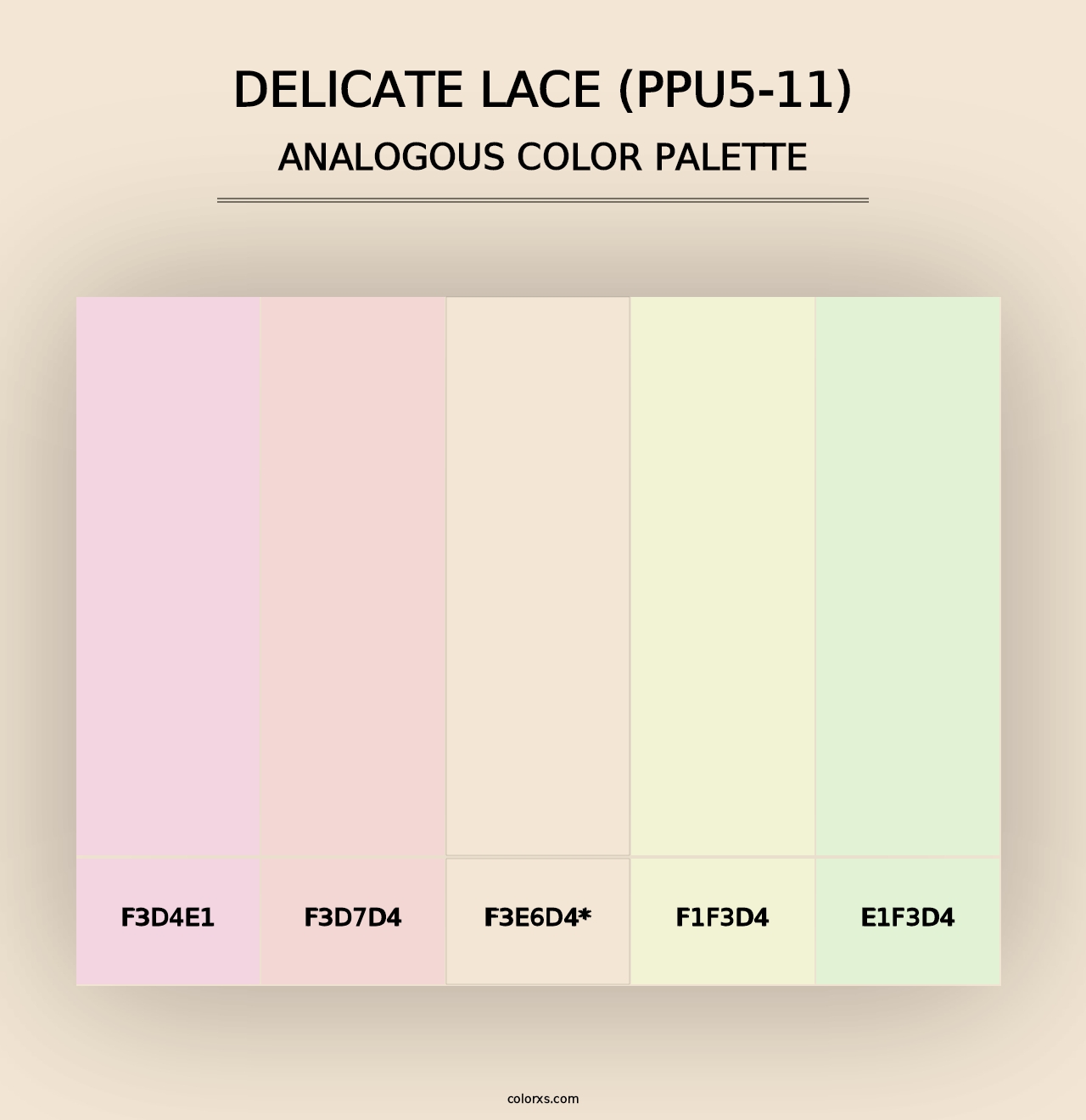 Delicate Lace (PPU5-11) - Analogous Color Palette