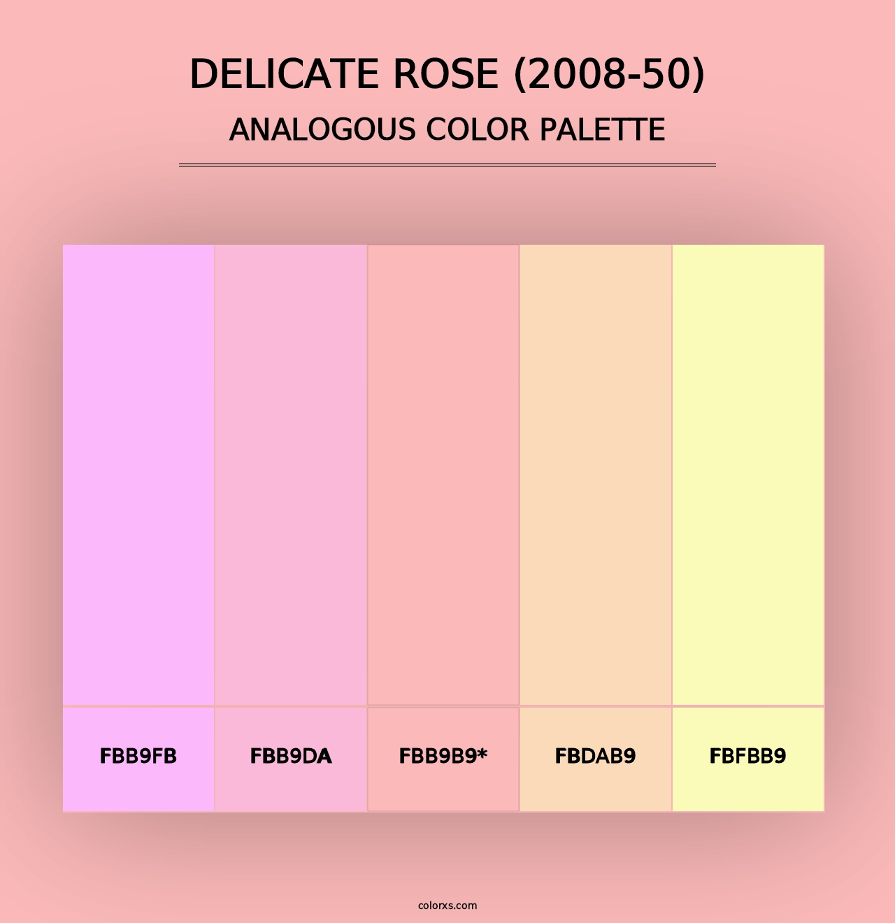 Delicate Rose (2008-50) - Analogous Color Palette