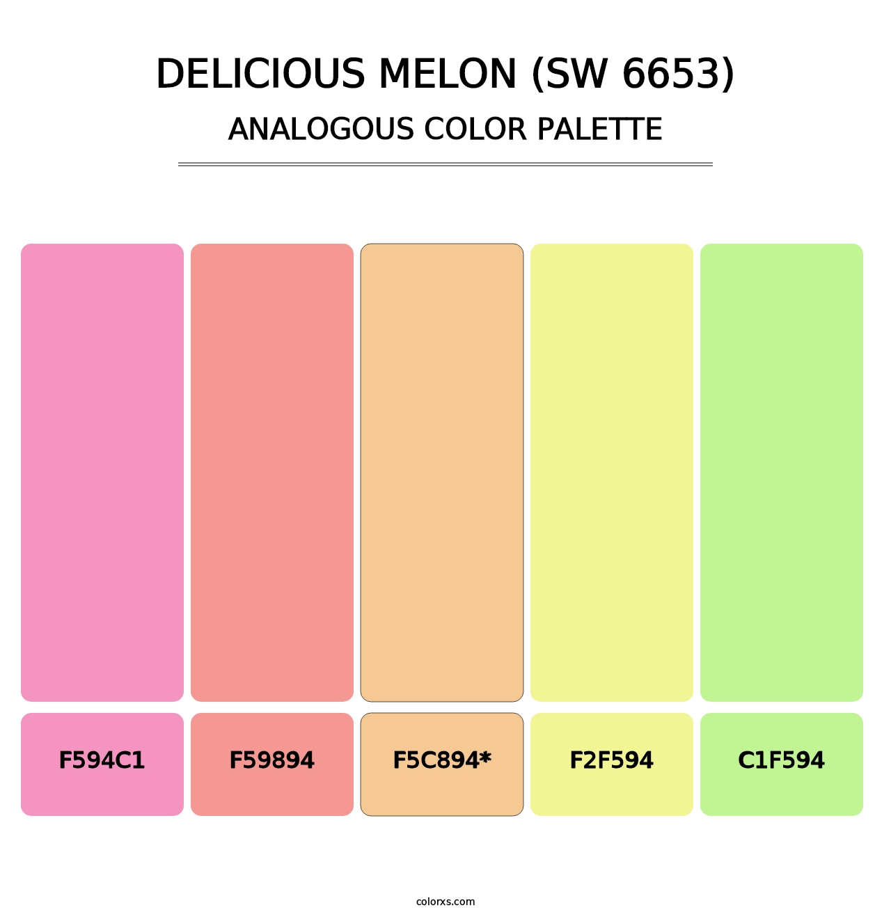 Delicious Melon (SW 6653) - Analogous Color Palette