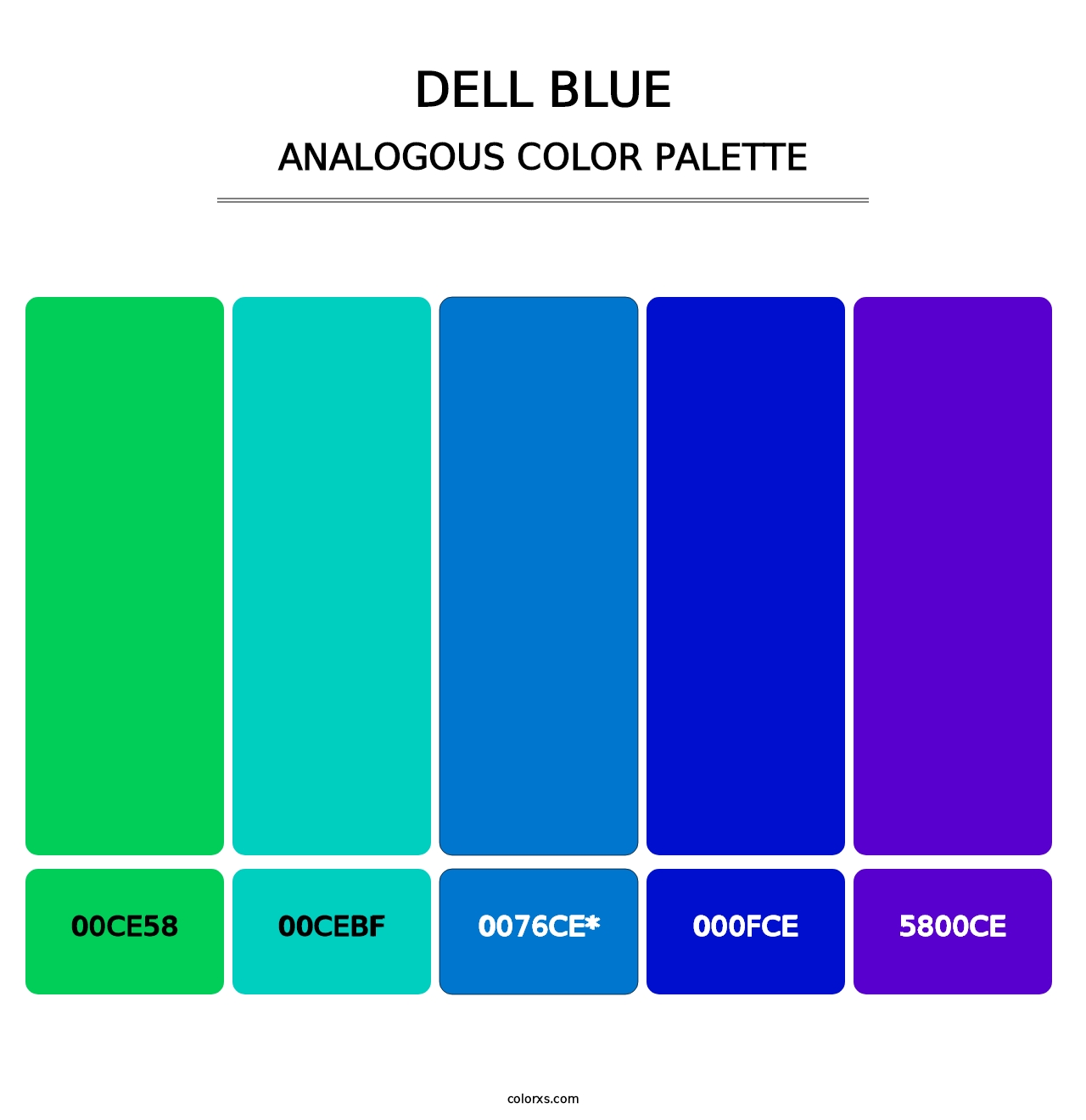 Dell Blue - Analogous Color Palette