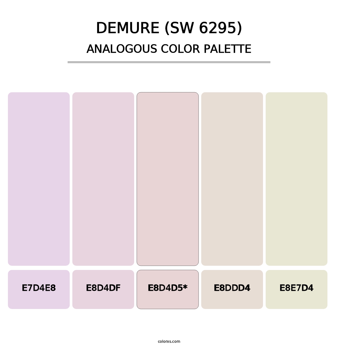 Demure (SW 6295) - Analogous Color Palette