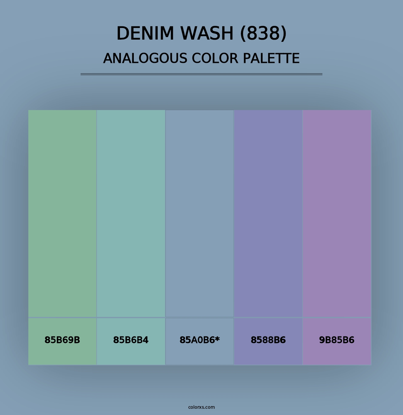 Denim Wash (838) - Analogous Color Palette