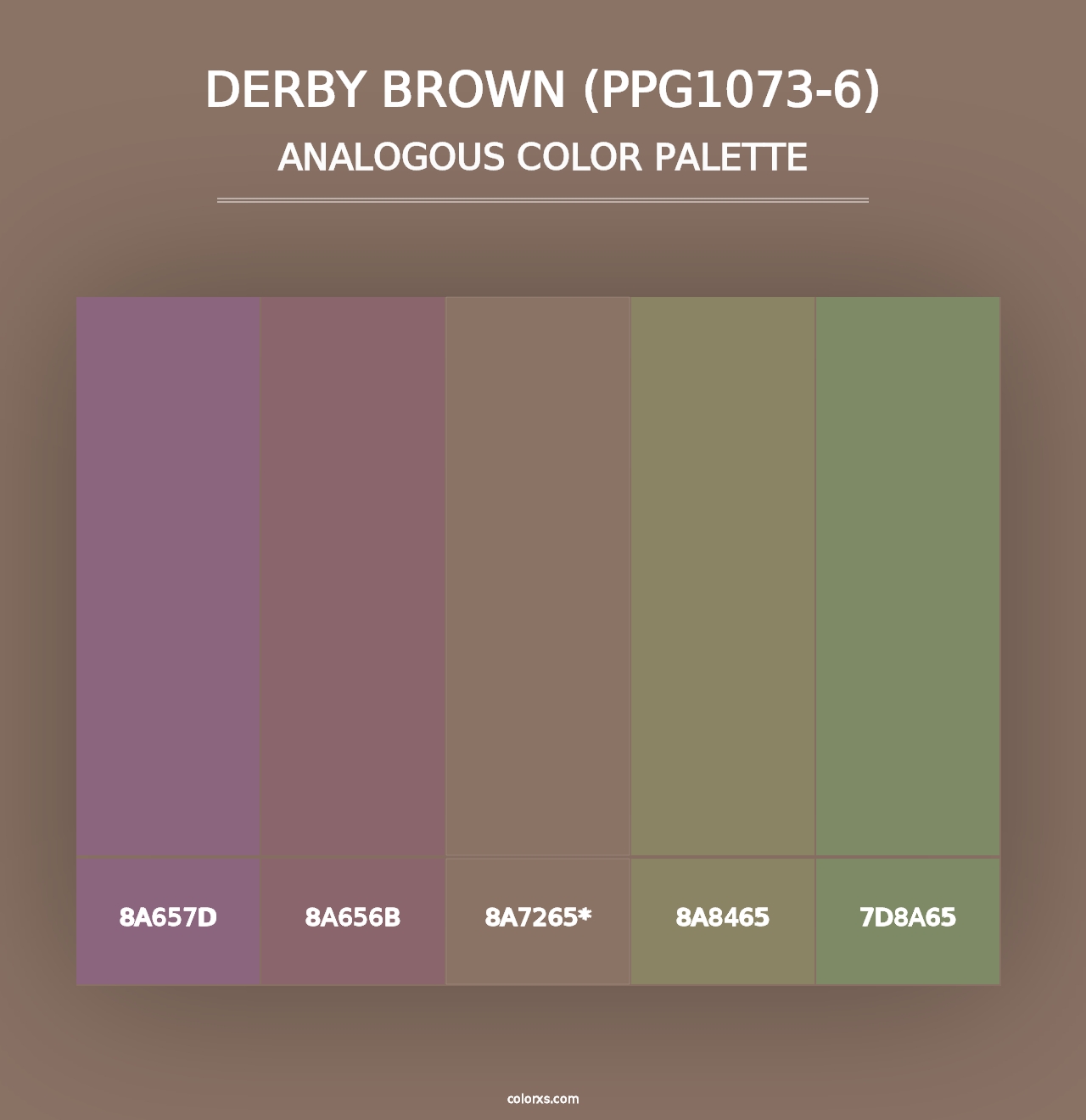 Derby Brown (PPG1073-6) - Analogous Color Palette