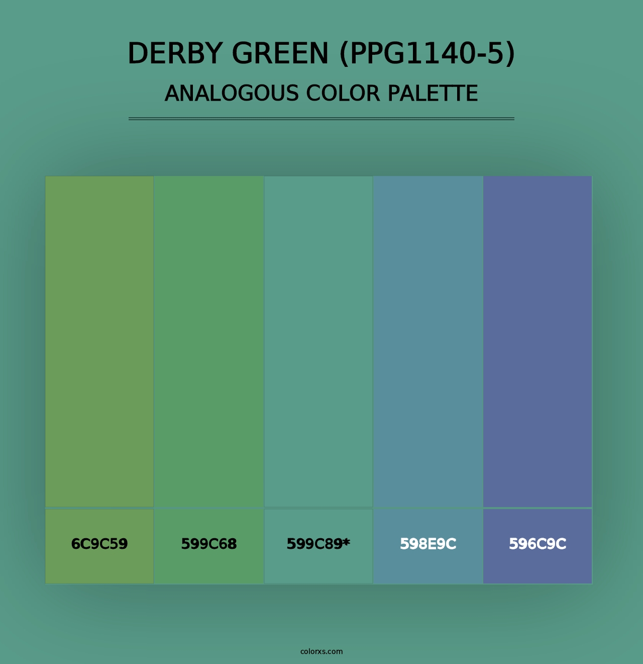 Derby Green (PPG1140-5) - Analogous Color Palette