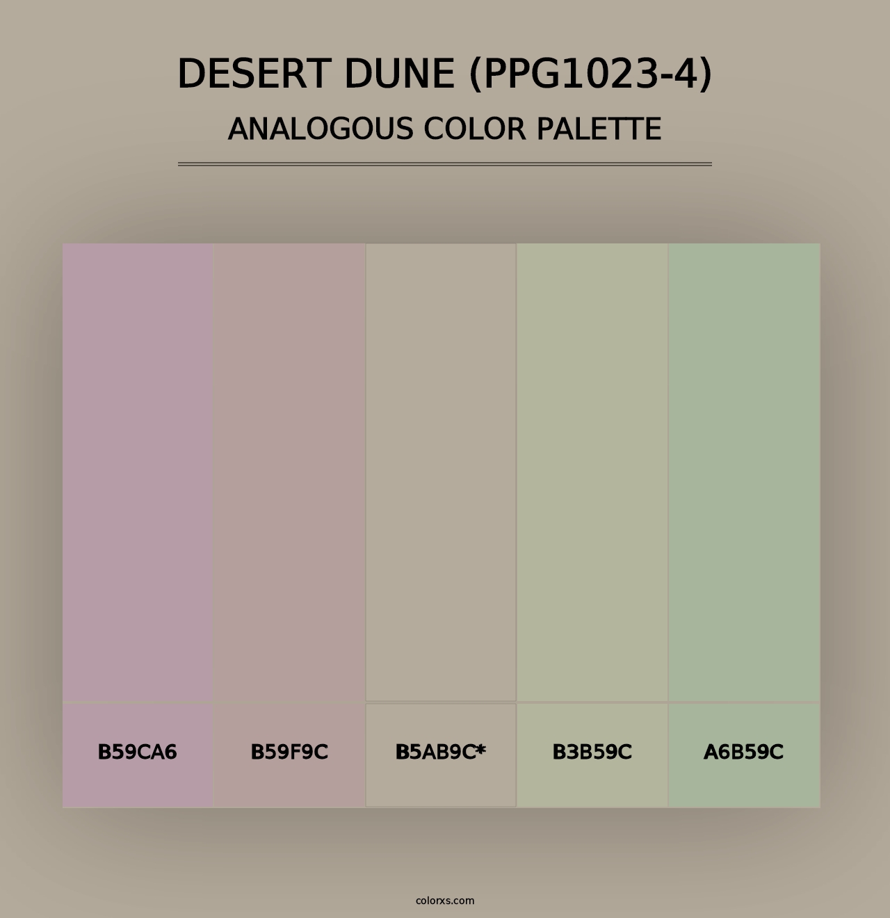 Desert Dune (PPG1023-4) - Analogous Color Palette