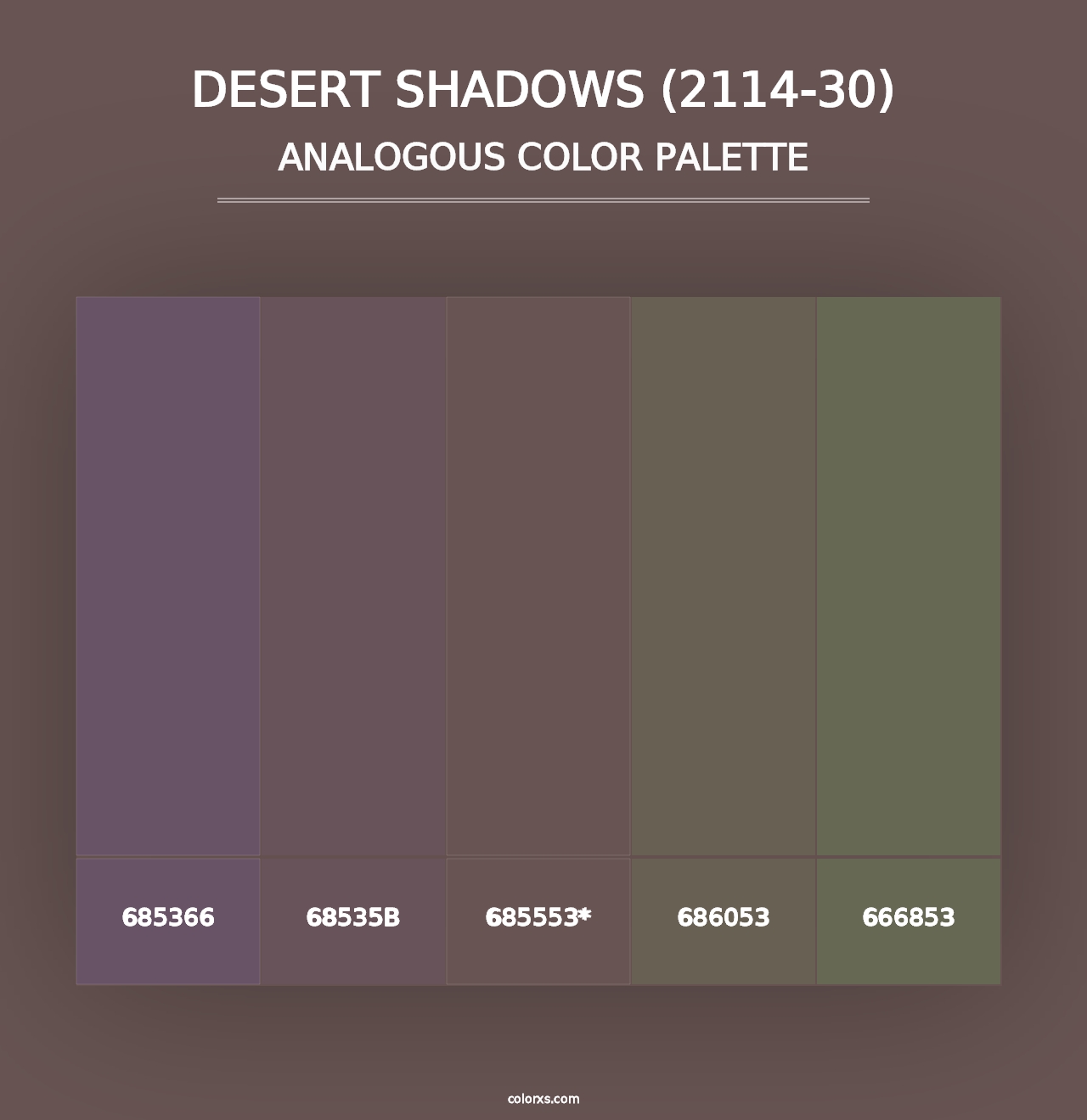 Desert Shadows (2114-30) - Analogous Color Palette